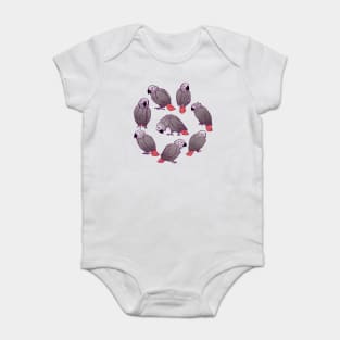 African Grey Parrot Flock Baby Bodysuit